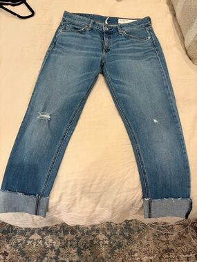 Cuffed slim boy Jean